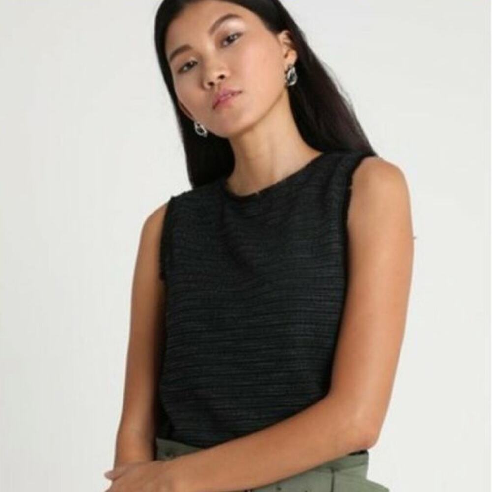 Banana Republic Tweed Boucle Shell Crew Tank Top